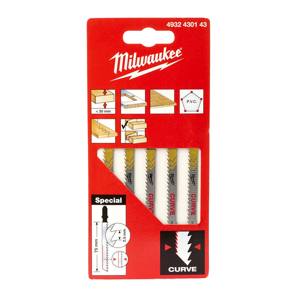 Milwaukee 75 mm Special Ahşap Çift Diş Kavisli Dekupaj Bıçağı