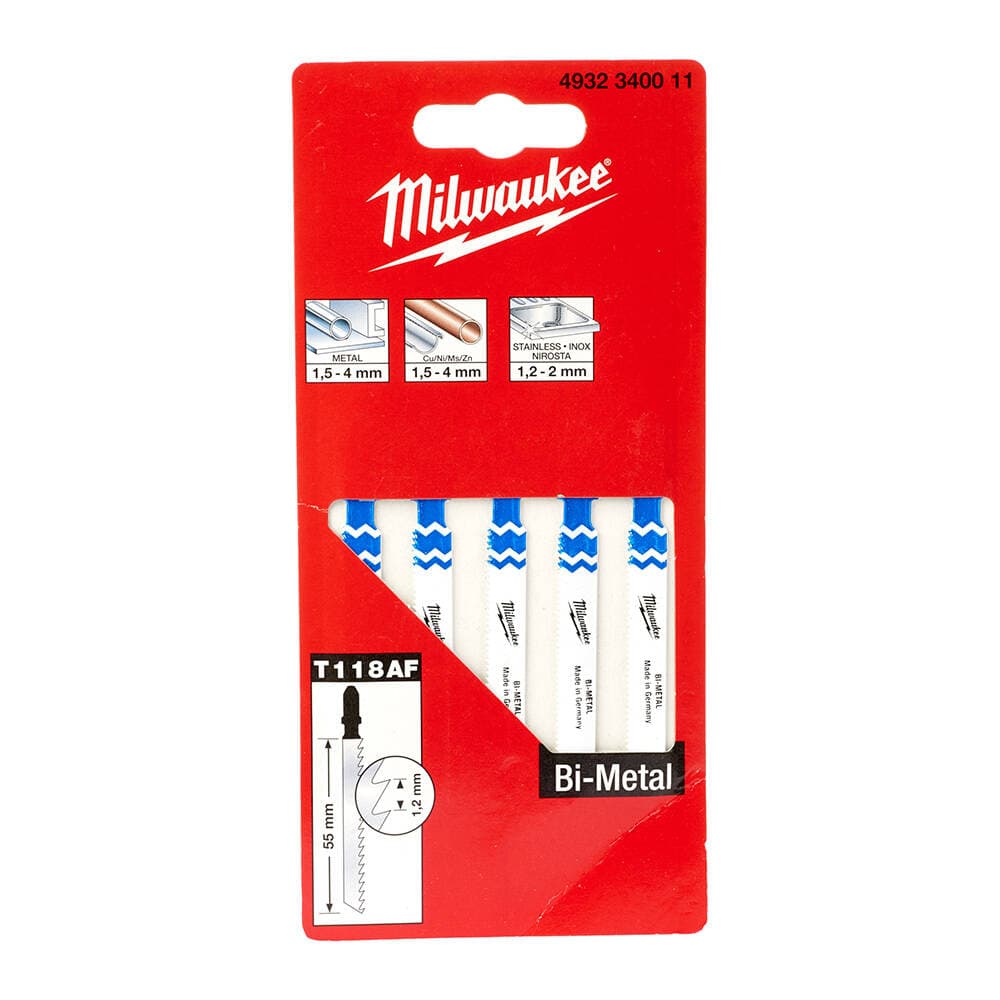 Milwaukee 55 mm T118Af Dekupaj Bıçağı Bi-Metal - 5'li