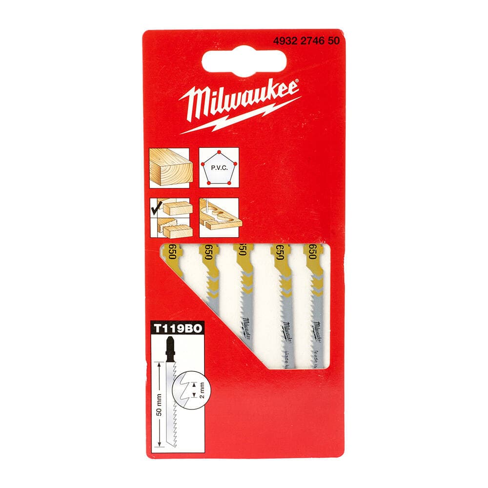 Milwaukee 50 mm T119BO Dekupaj Bıçağı - 5'li