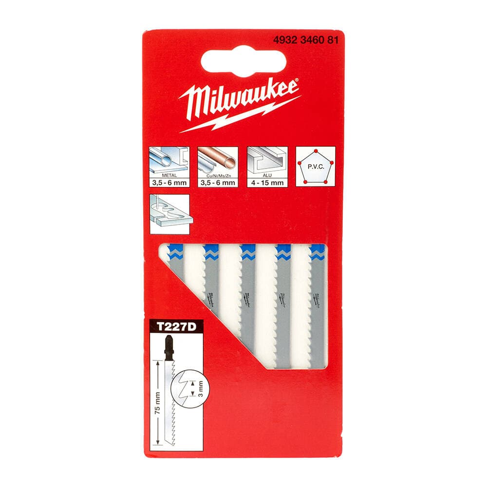 Milwaukee 75 mm T227D Metal+Ahşap Dekupaj Bıçağı 5'li