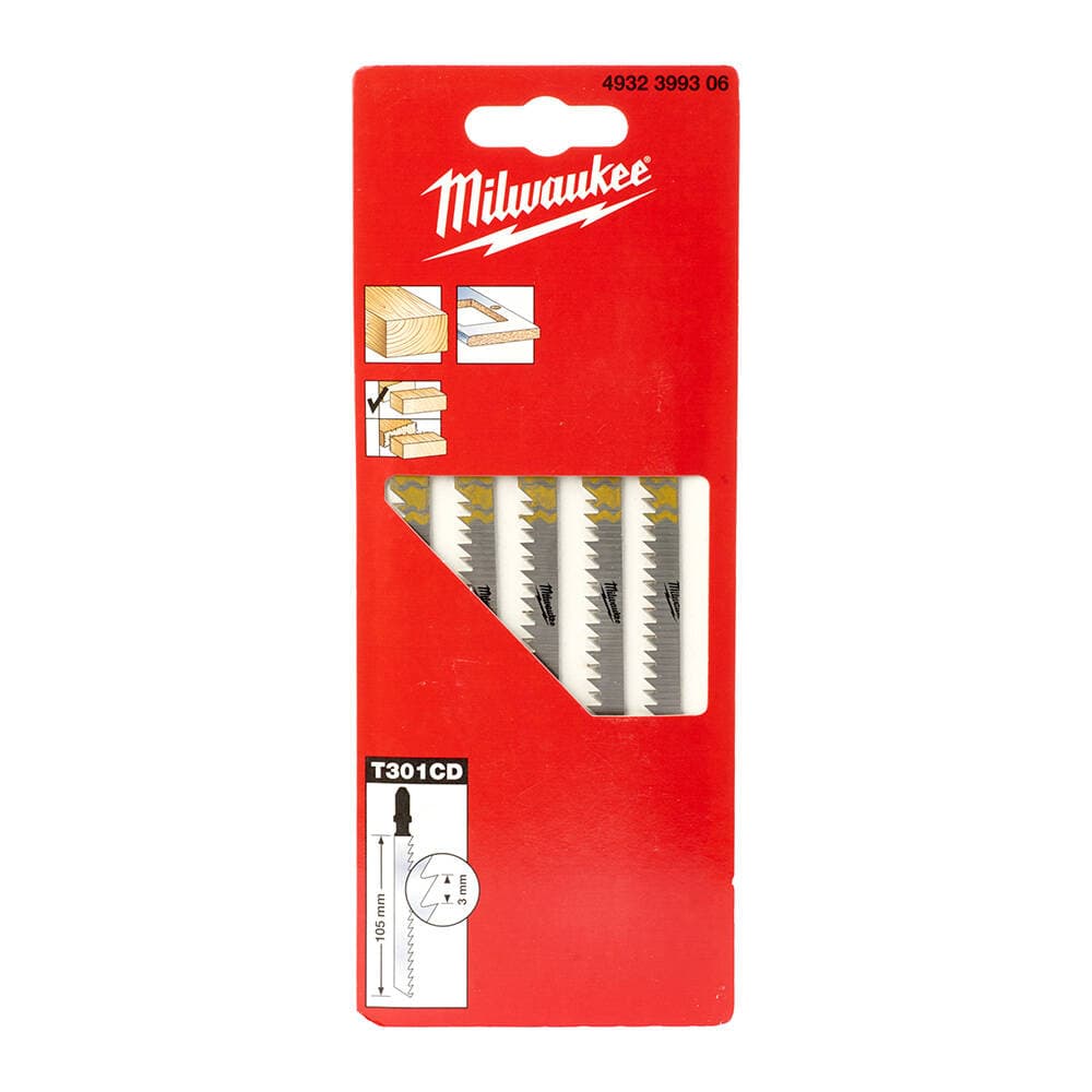 Milwaukee T301CD 105 mm (Temiz Kesim) HCS Dekupaj Bıçağı - 5'li