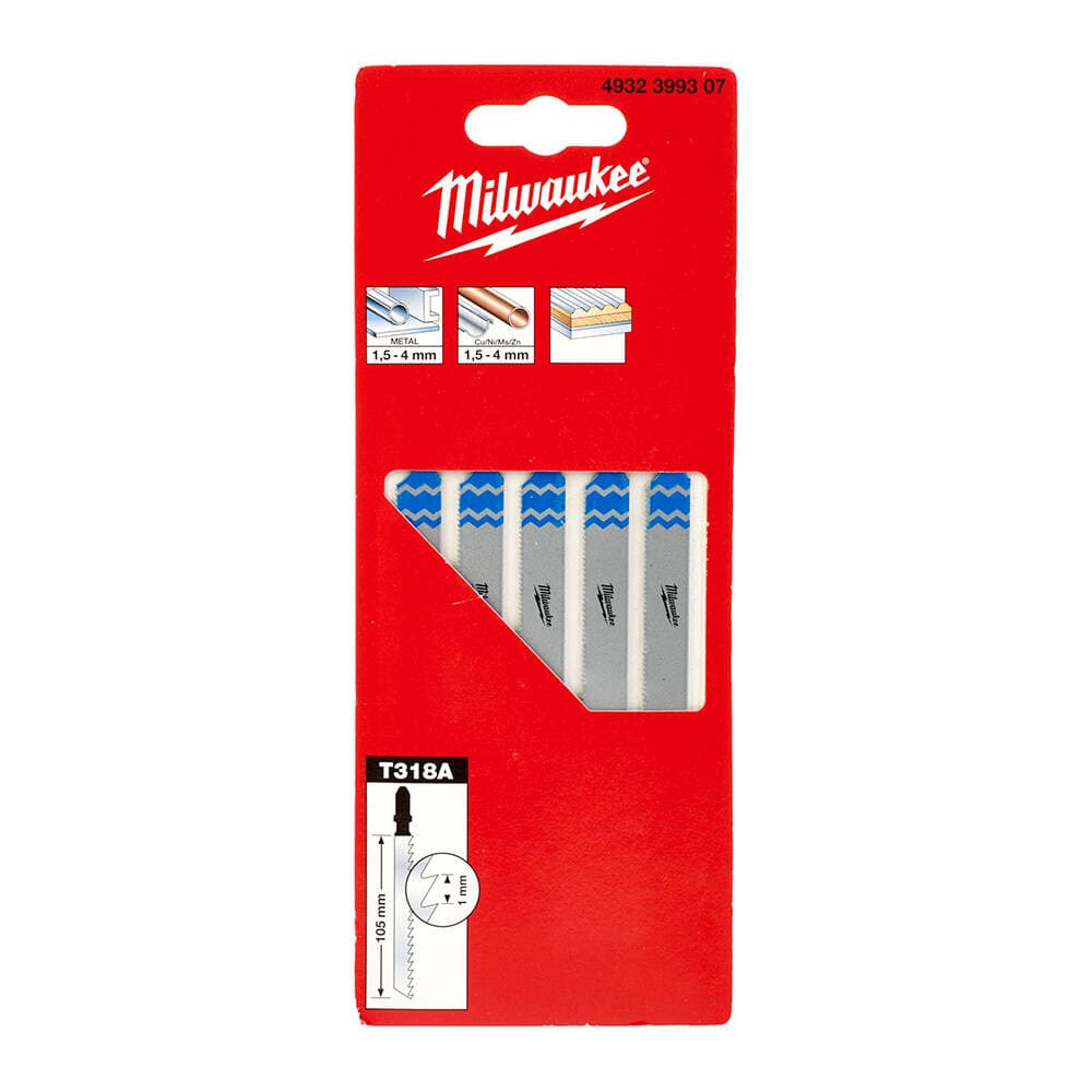 Milwaukee T318A 105M Geleneksel Metal Dekupaj Bıçağı - 5'li