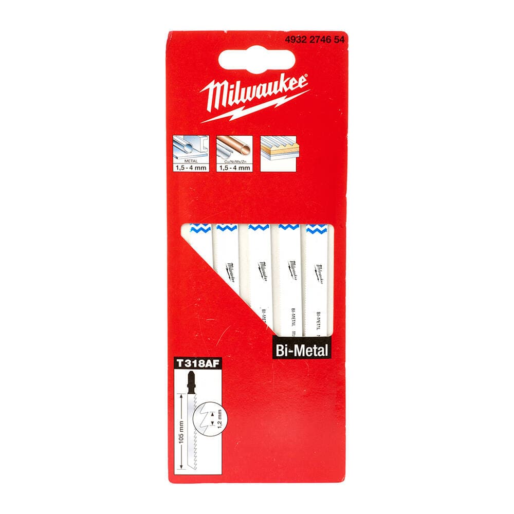 Milwaukee 105 mm T318Af Dekupaj Bıçağı Bi-Metal - 5'li