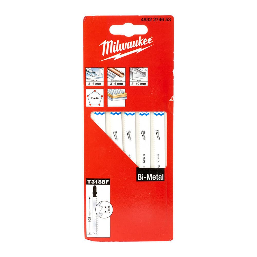 Milwaukee 105 mm T318Bf Dekupaj Bıçağı Bi-Metal - 5'li