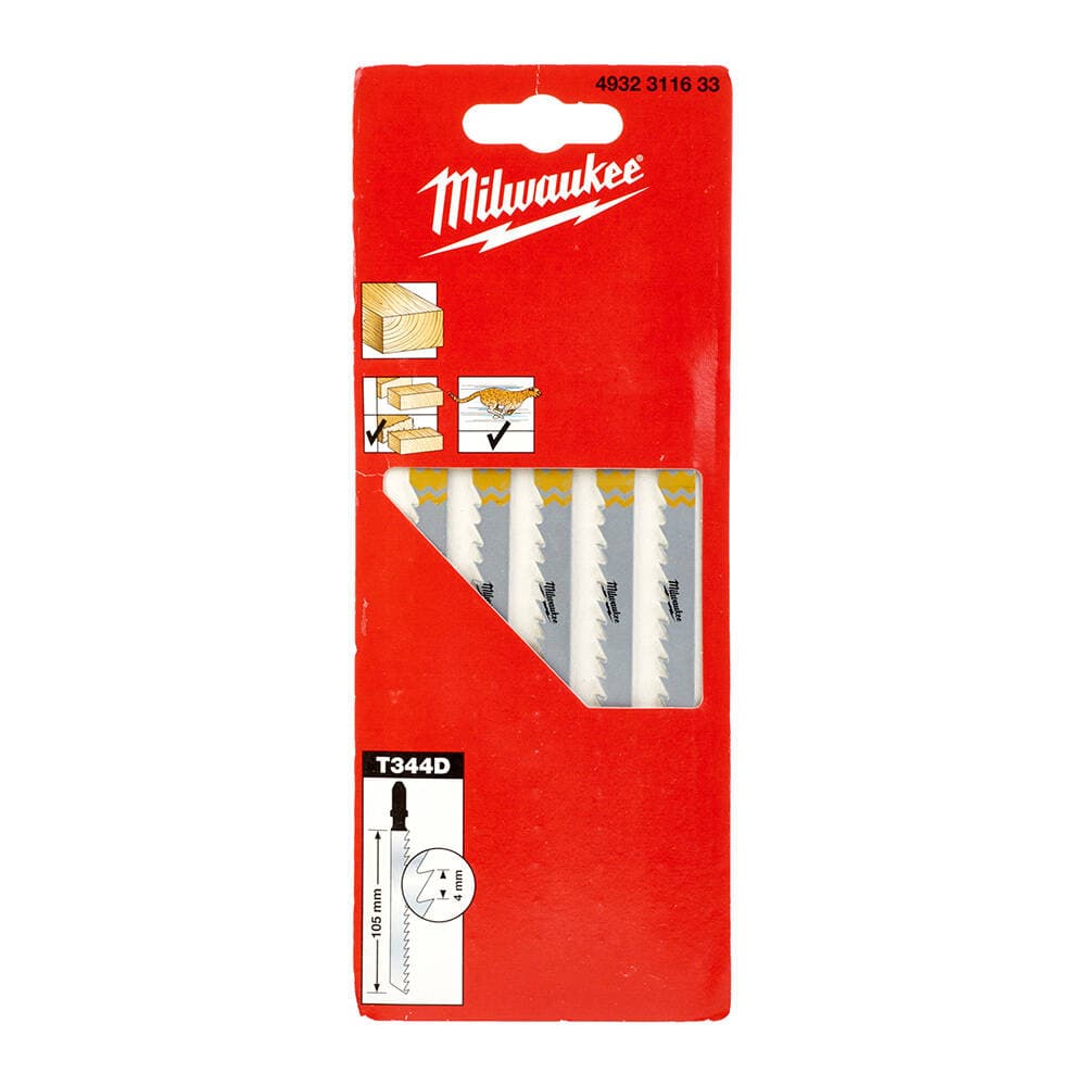 Milwaukee 105 mm T344D Hızlı Kesim Ağaç Dekupaj Bıçağı -5'li