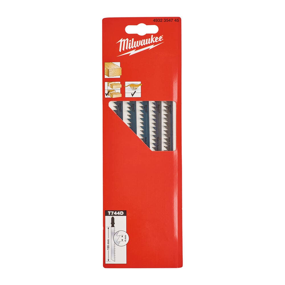 Milwaukee T744D 155M Hızlı Kesim Dekupaj Bıçağı (Ağaç için) -5'li