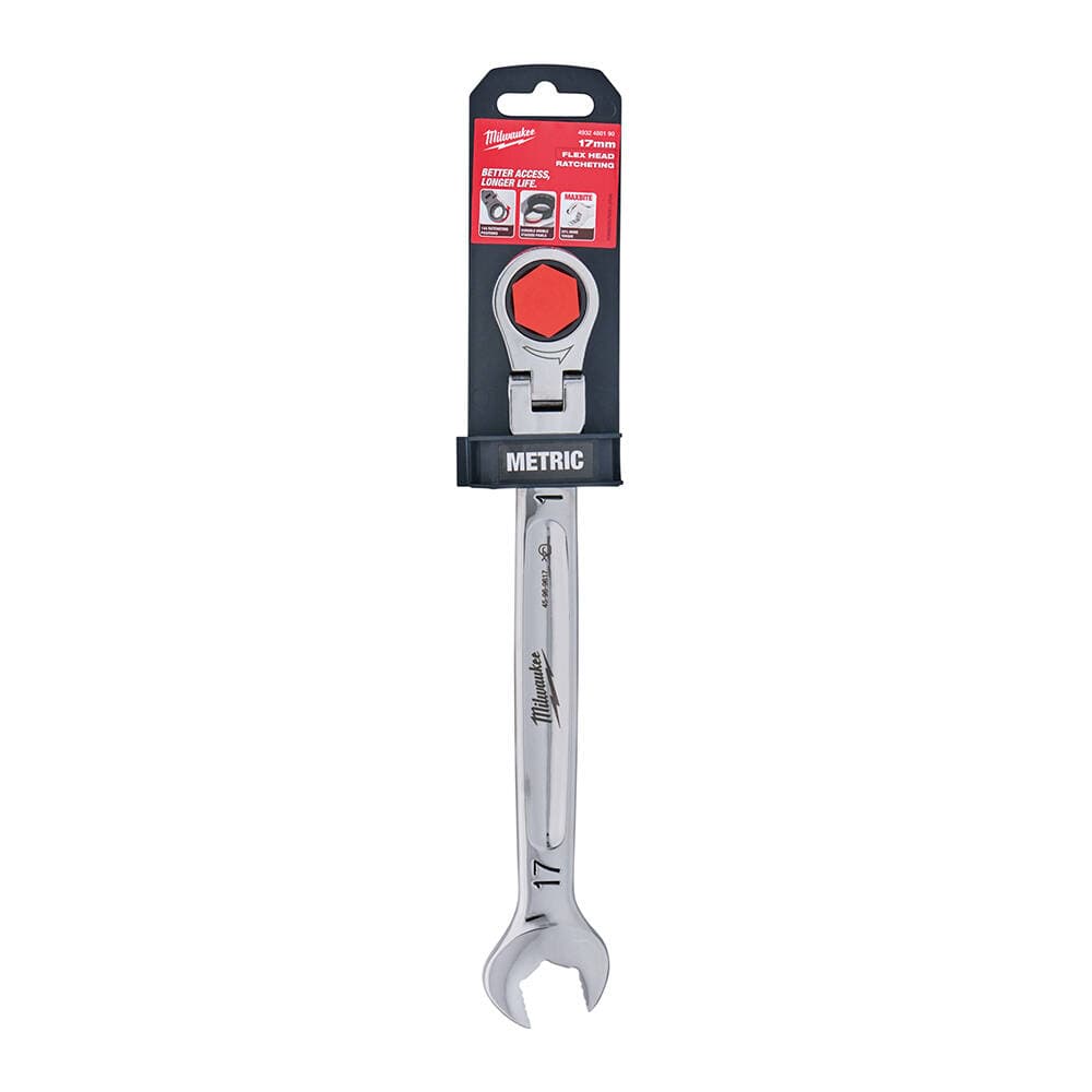 Milwaukee 17 mm Esnek Kafa Cırcırlı Kombine Anahtar