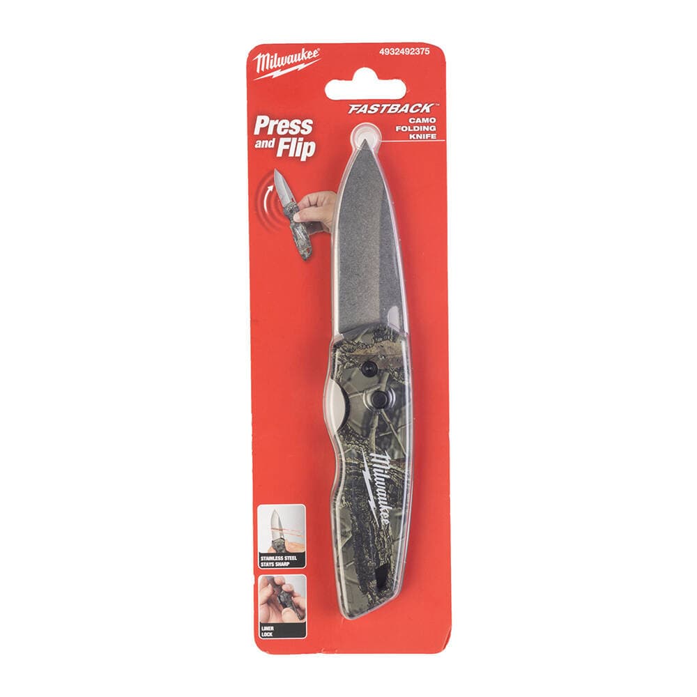 Milwaukee Düz Ağızlı Fastback Çakı Tip Bıçak – Kamuflaj