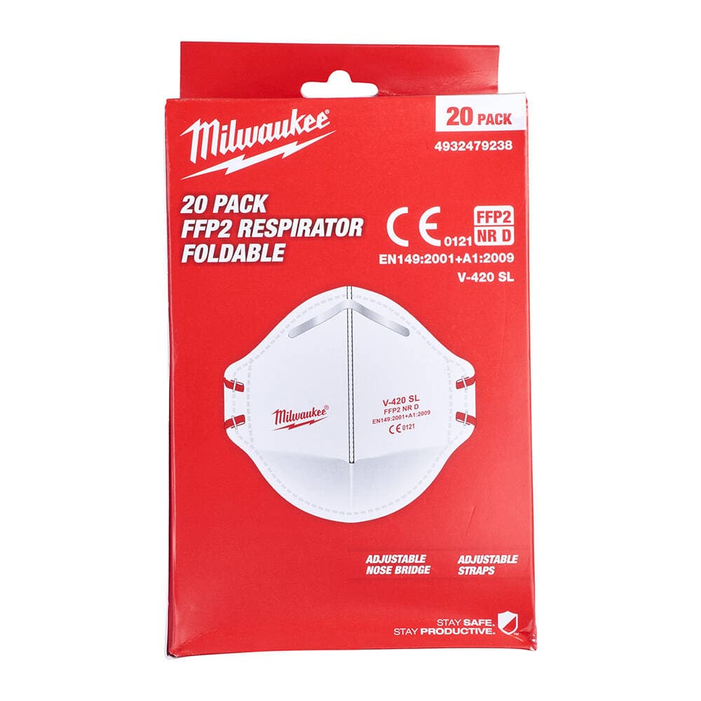 Milwaukee FPP2 Katlanabilir Solunum Maskesi - 20'li
