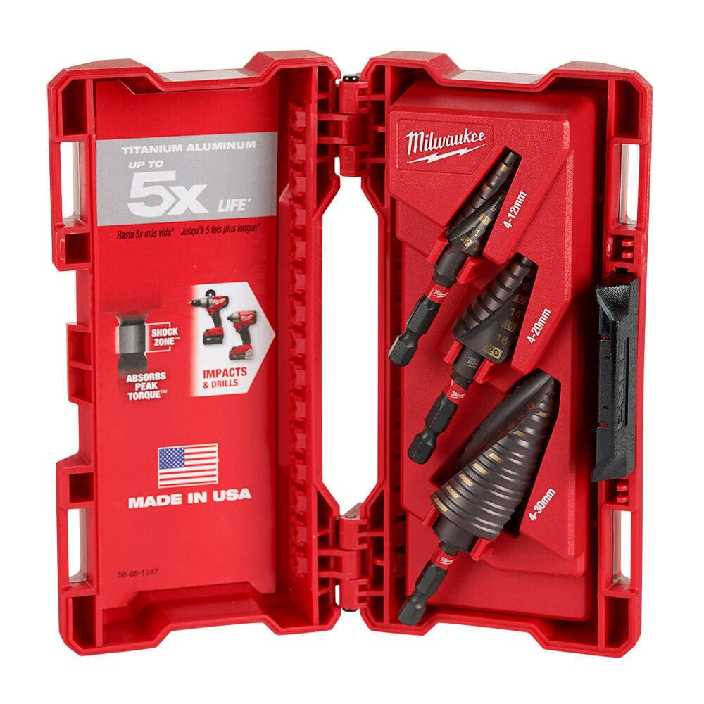 Milwaukee 3 Parça Kademeli Matkap Ucu Seti (48899266)