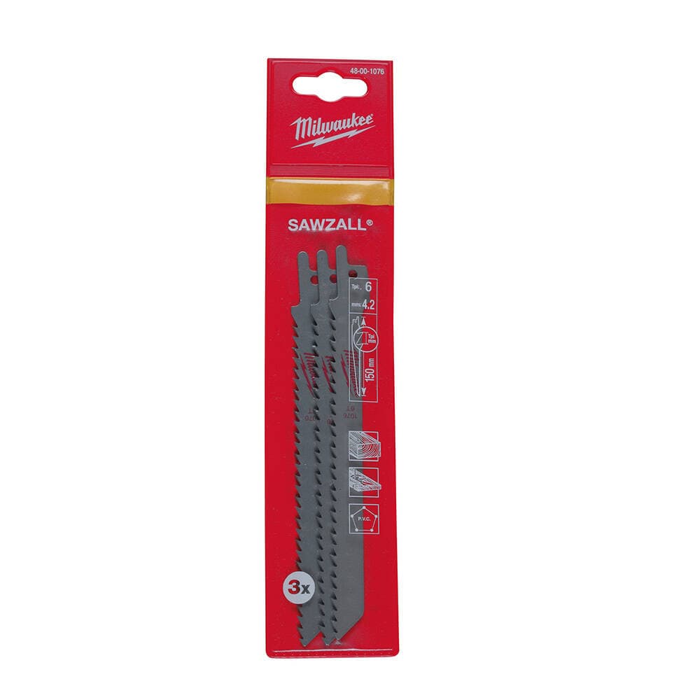 Milwaukee 150 mm Kılıç Testere (Ahşap) HCS S744D - 3'lü