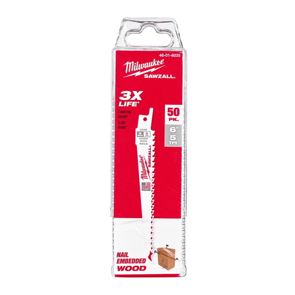 Milwaukee 150 mm Bi-Metal Ahşap - Plastik Kılıç Testere PL S611DF - 50' li
