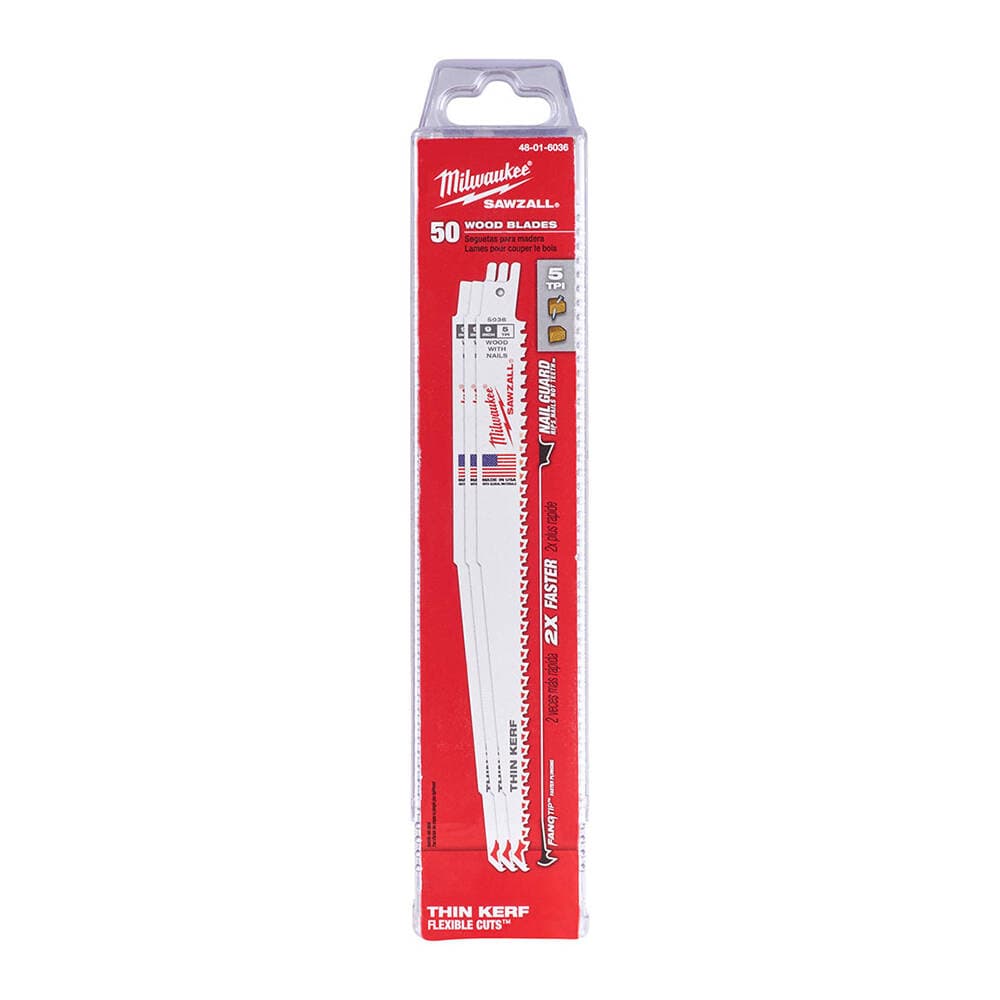 Milwaukee 230 mm Bi-Metal Ahşap - Plastik Kılıç Testere PL S611DF - 50' li