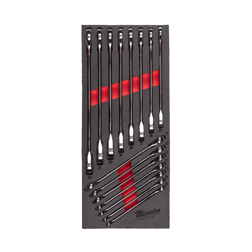 Milwaukee 15 Parça Max Bite Cırcırlı Kombine Anahtar Seti - Metal Alet Dolabı için