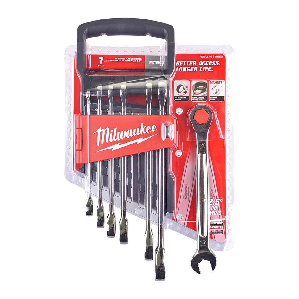 Milwaukee 7 Parça Max Bite Kombine Anahtar Seti Cırcırlı