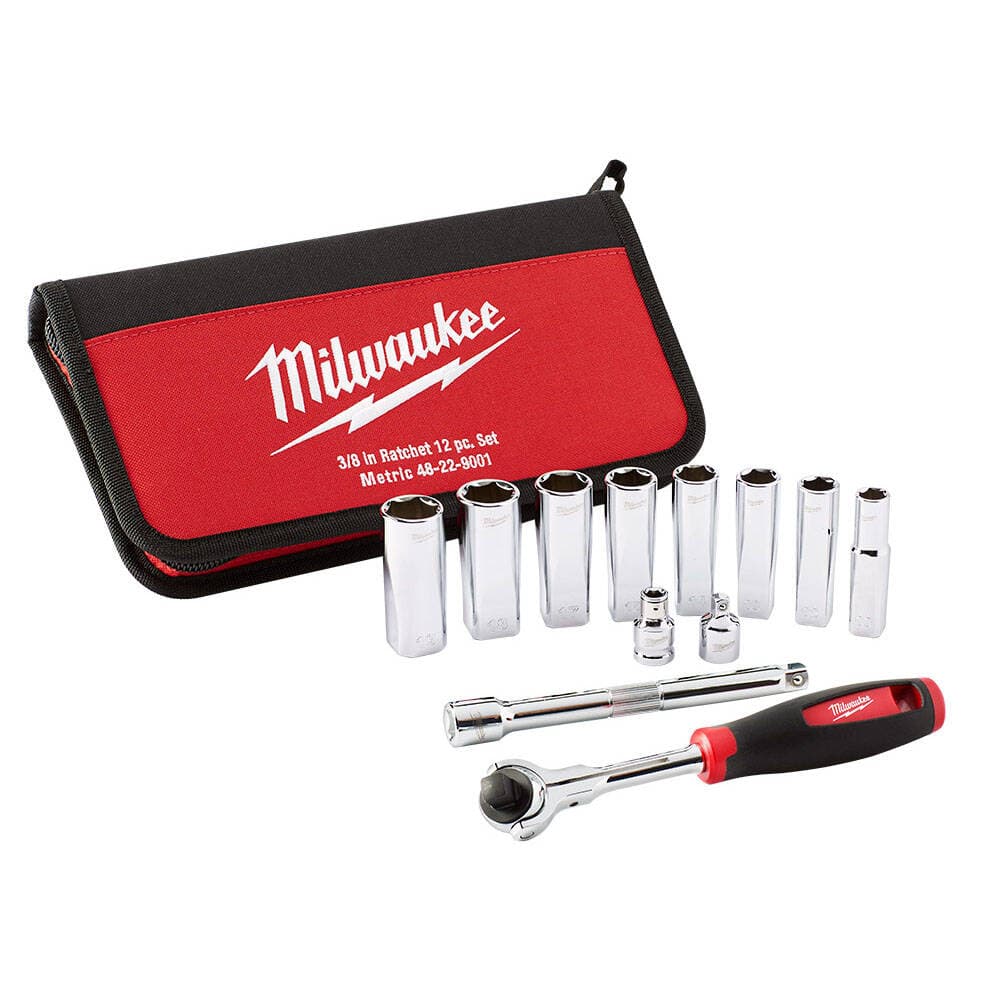 Milwaukee 3/8” 12 Parça Lokma Anahtar Takımı