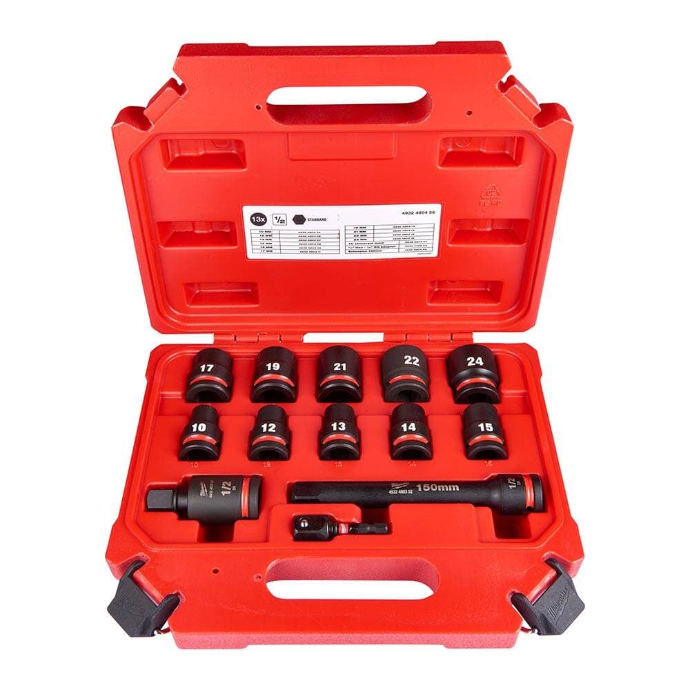 Milwaukee 13 Parça Darbeli Lokma Endüstri Tip Shw 1/2 İnç Seti