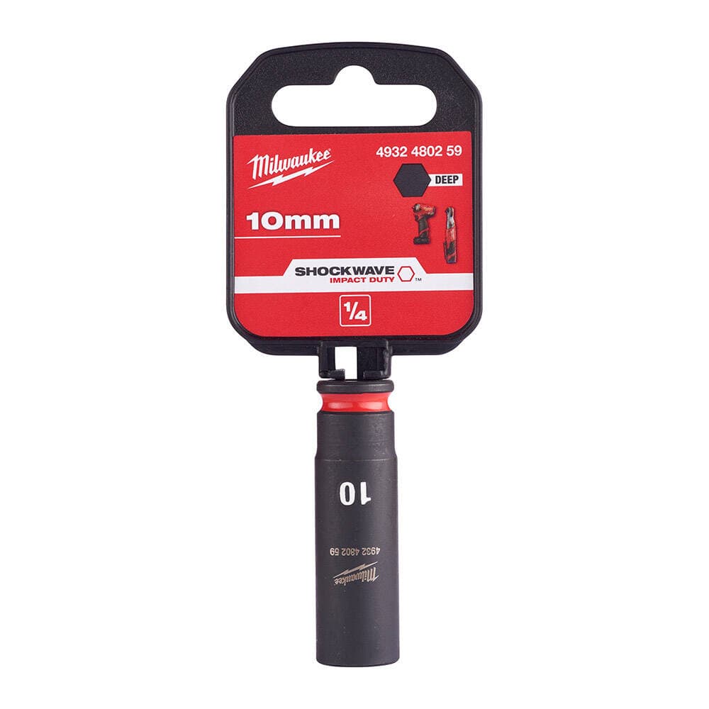 Milwaukee 10 mm Darbeli Lokma Endüstri Tip Shw 1/4 İnç Derin