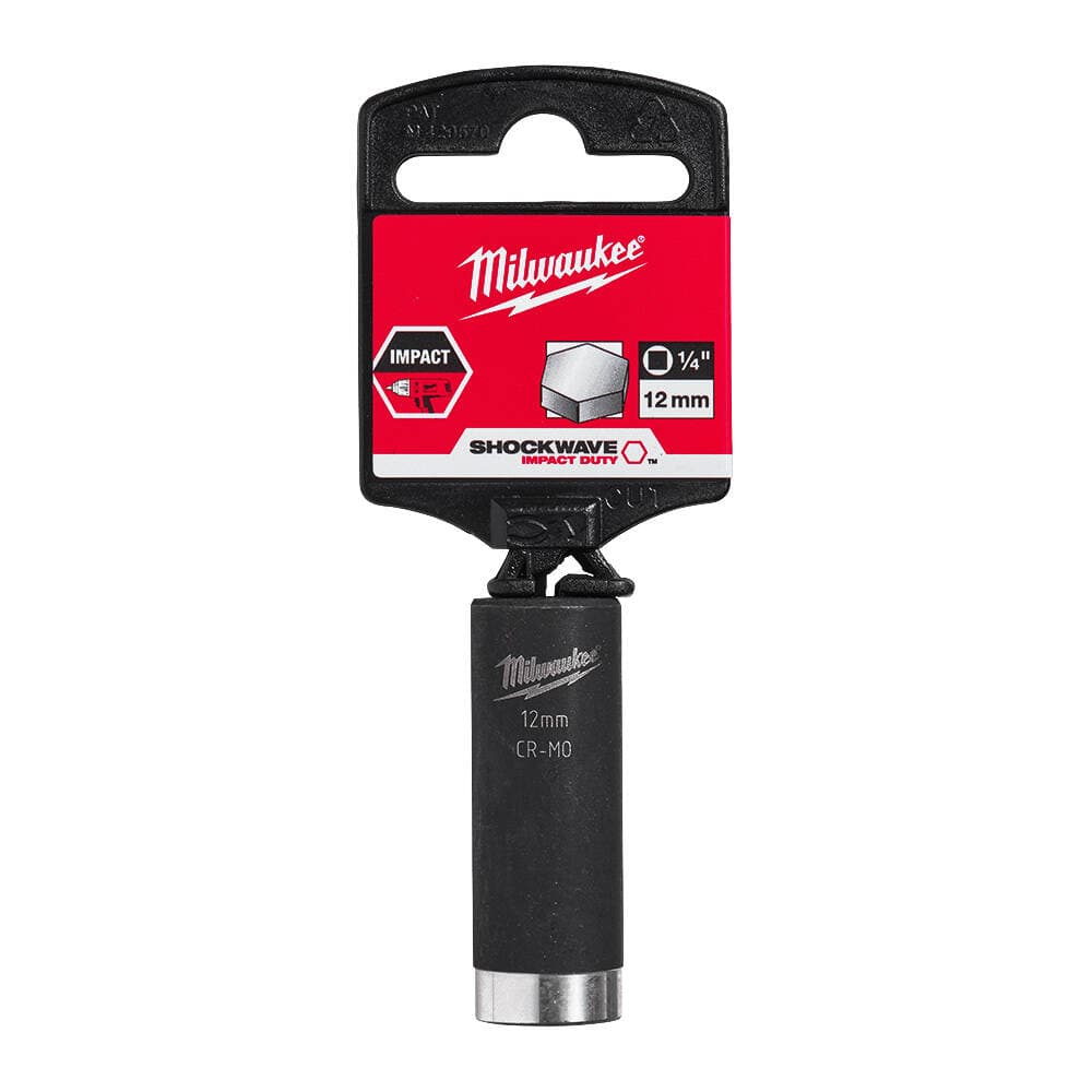 Milwaukee SHW Endüstriyel Darbeli Lokma 1/4 İnç Uzun 12mm-1 Adet (4932478006)
