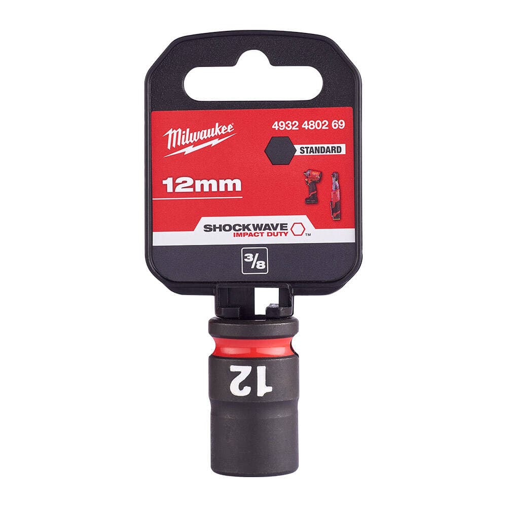 Milwaukee SHW Endüstriyel Darbeli Lokma 3/8 İnç Std 12mm-1 Adet (4932480269)