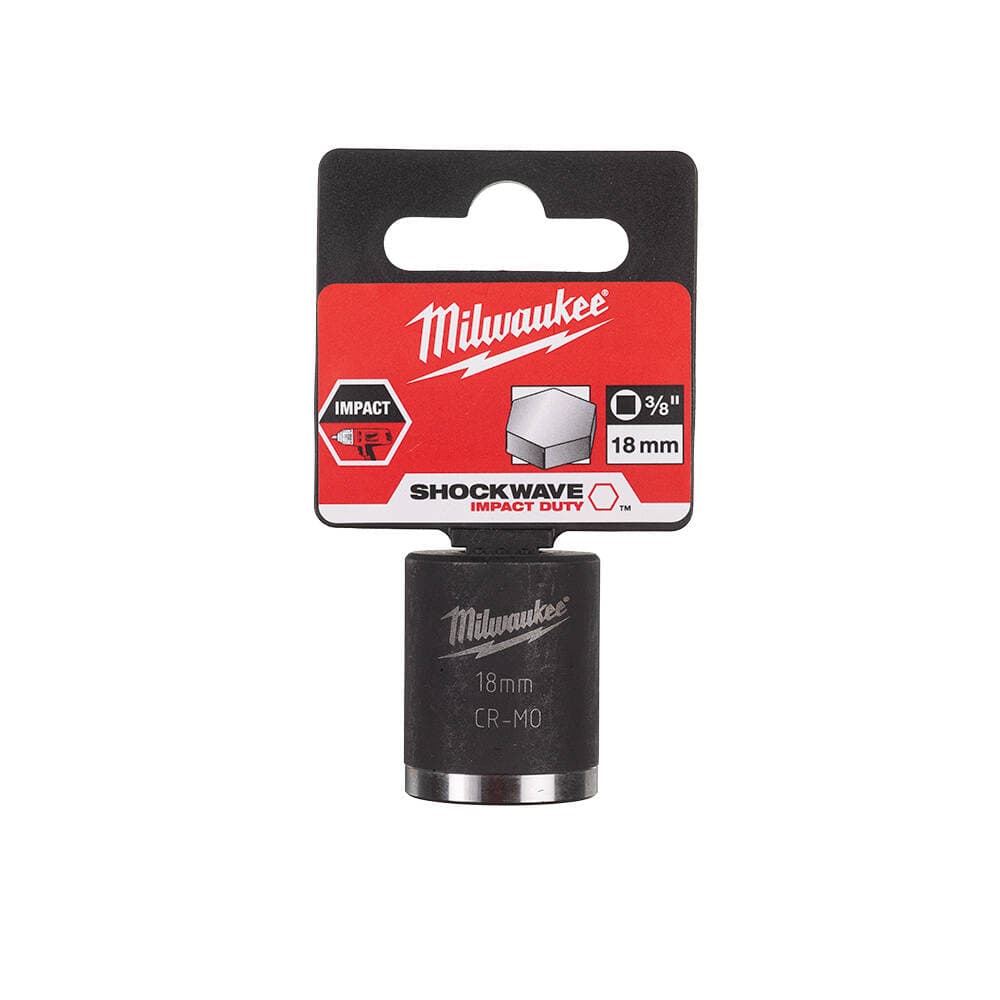 Milwaukee SHW Endüstriyel Darbeli Lokma 3/8 İnç Std 18mm-1 Adet (4932478017)