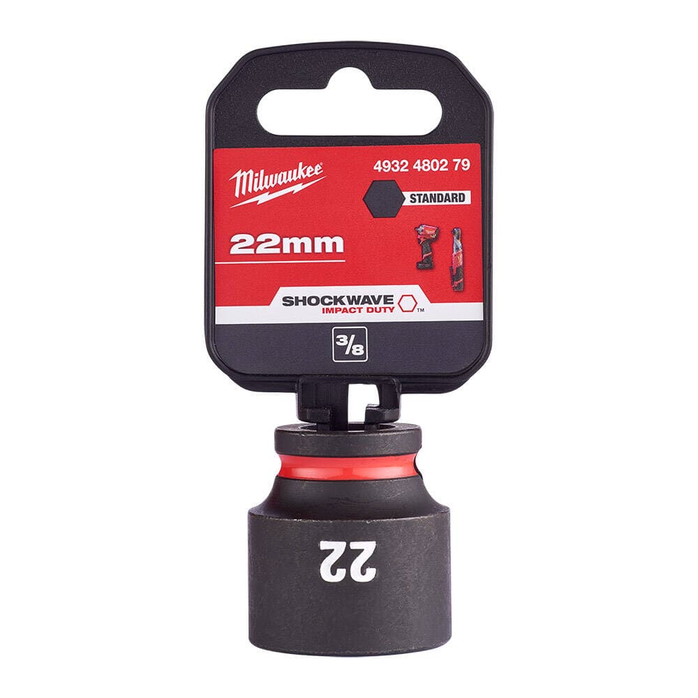 Milwaukee SHW Endüstriyel Darbeli Lokma 3/8 İnç Std 22mm-1 Adet (4932480279)