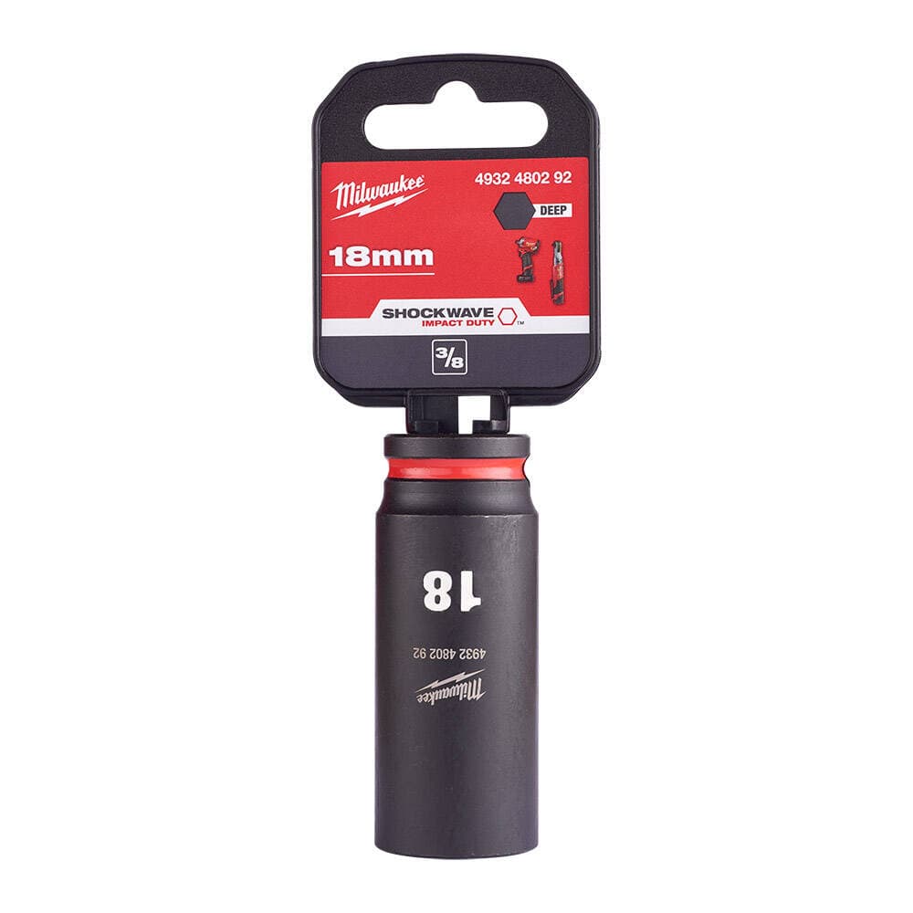 Milwaukee SHW Endüstriyel Darbeli Lokma 3/8 İnç Uzun 18mm-1 Adet (4932480292)