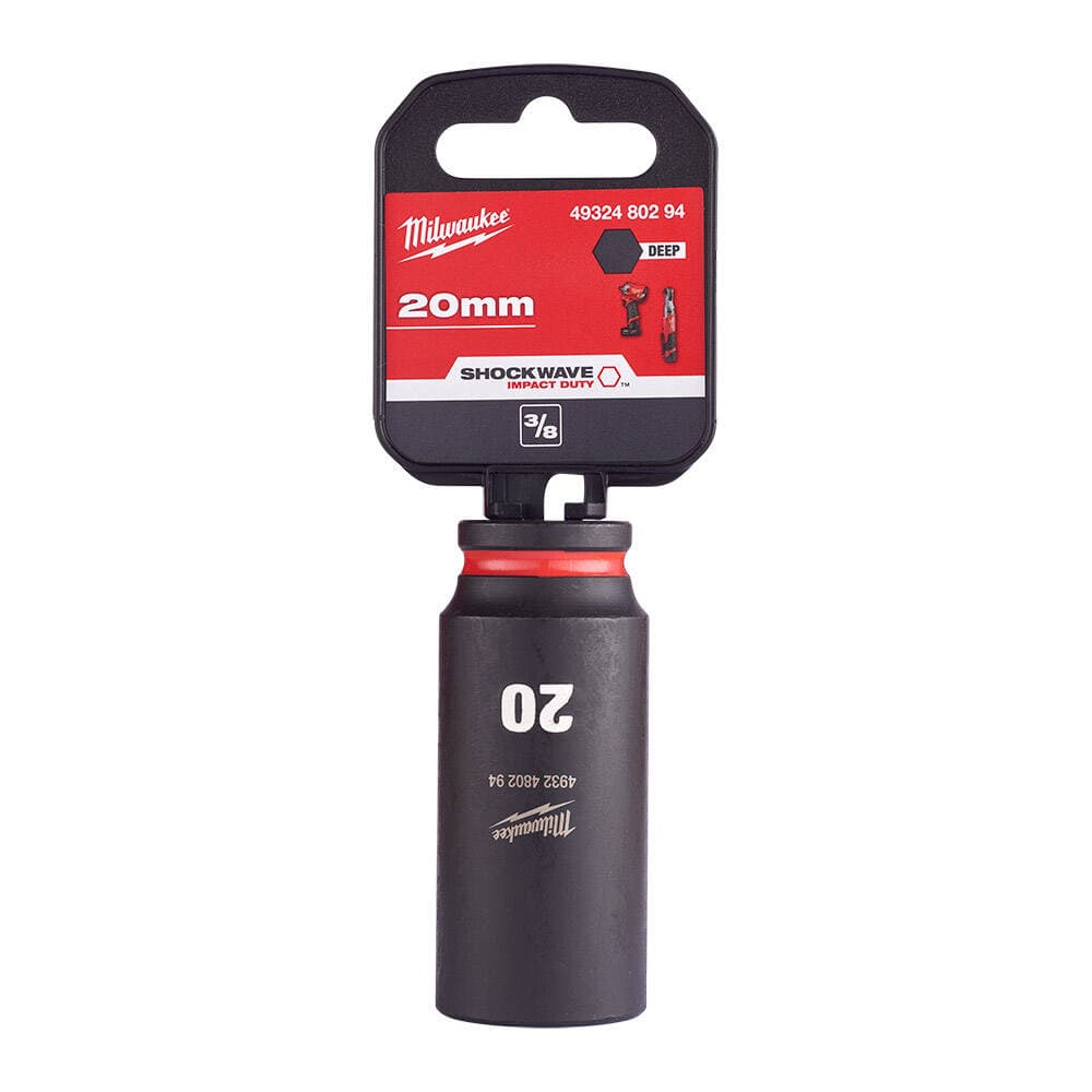 Milwaukee SHW Endüstriyel Darbeli Lokma 3/8 İnç Uzun 20mm-1 Adet