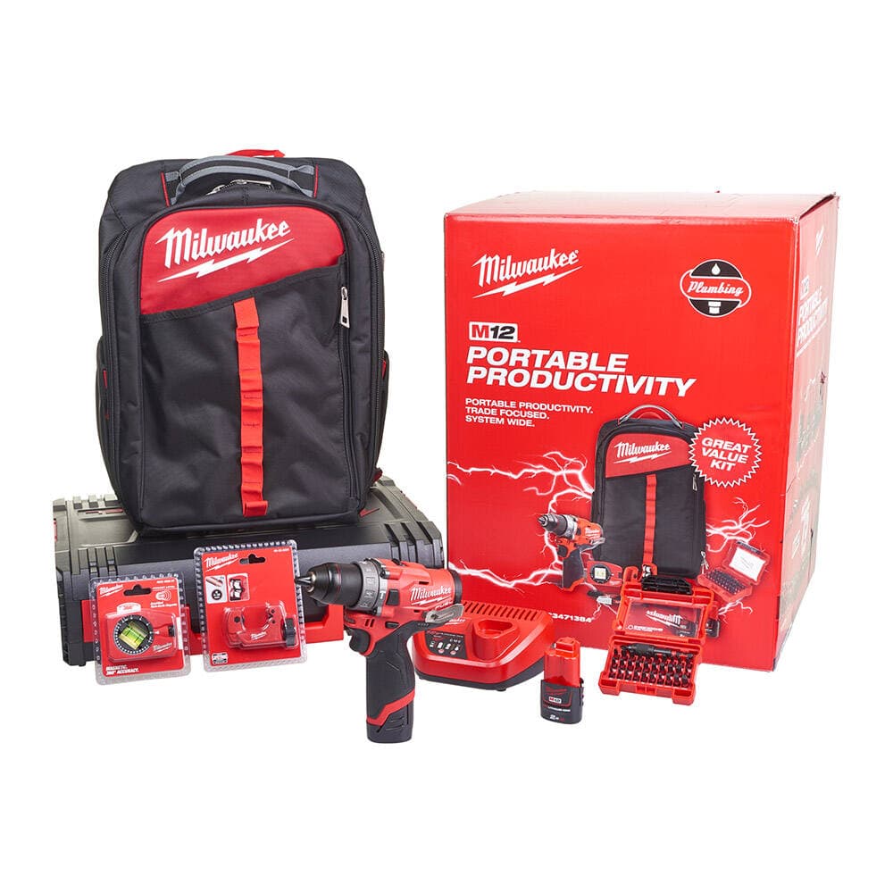 Milwaukee M12 FPD-202XH Akülü Darbeli Matkap Seti