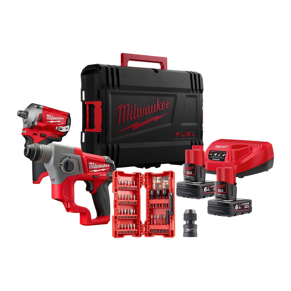 Milwaukee M12 FPP2BP-602X Akülü Set (M12 CH ve M12 FIWF + Aksesuar Set)