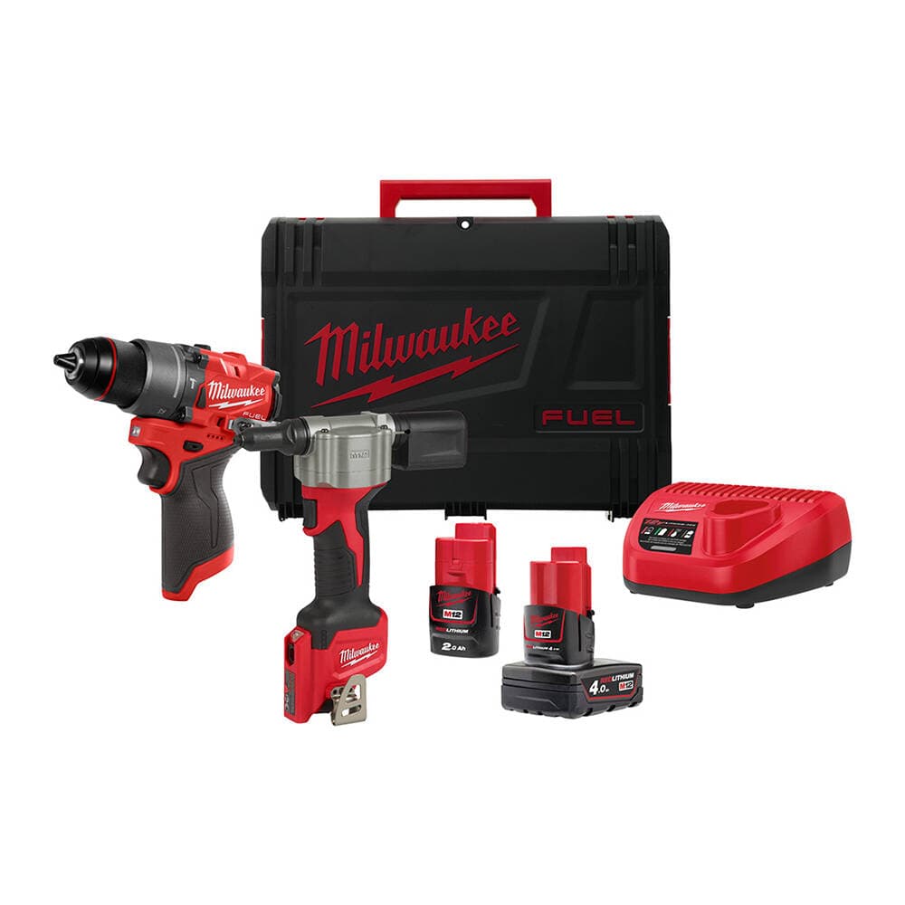 Milwaukee M12 FPP2D2-422X (M12 FPD2 ve M12 BPRT) 12V Akülü Set