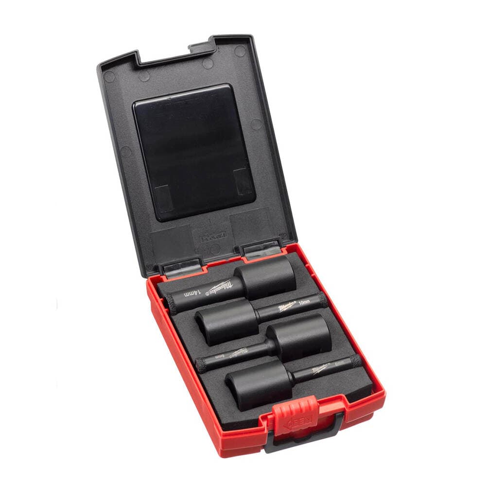 Milwaukee M14 Diamond Tile Drill Set - 4'Lü (Ø 6.8.10.14 mm)