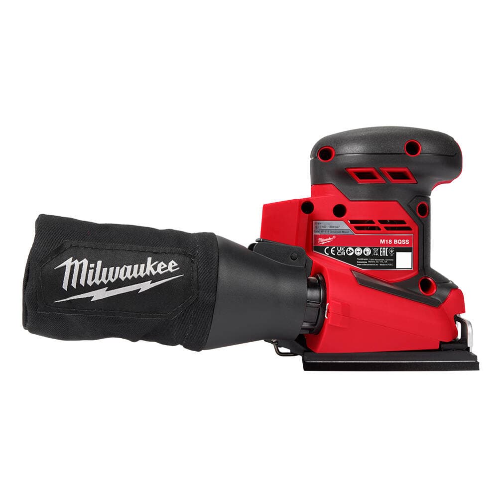 Milwaukee M18 BQSS-0B Titreşimli Zımpara (Taban Ölçü 113X104)