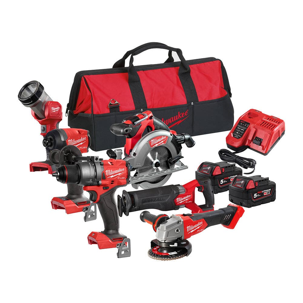 Milwaukee M18 FPP6E3-502B Akülü Set (FPD3-FID3-CCS55-FSZ-FSAG125125-TLED)