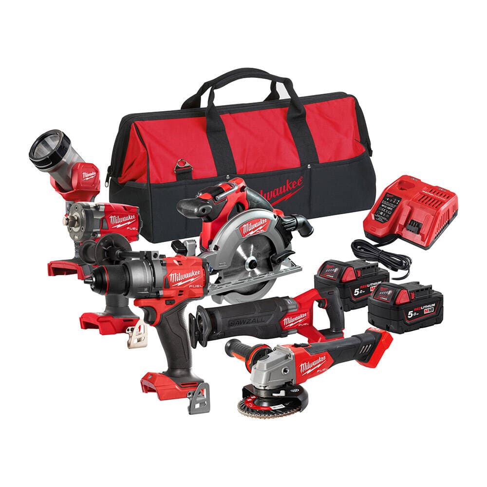 Milwaukee M18 FPP6F3-502B 6'lı Akülü Set (FPD3-FIW2F-CCS55-FSZ-FSAG-TLED)