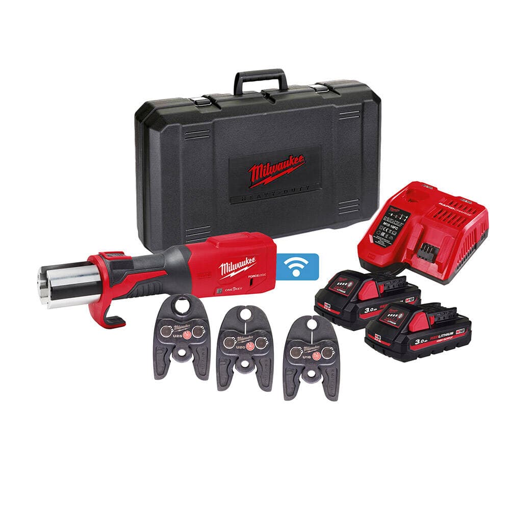 Milwaukee M18 ONEBLHPT-302C Boru Pres One-Key U-Set 16/20/32 Çeneler ile Birlikte