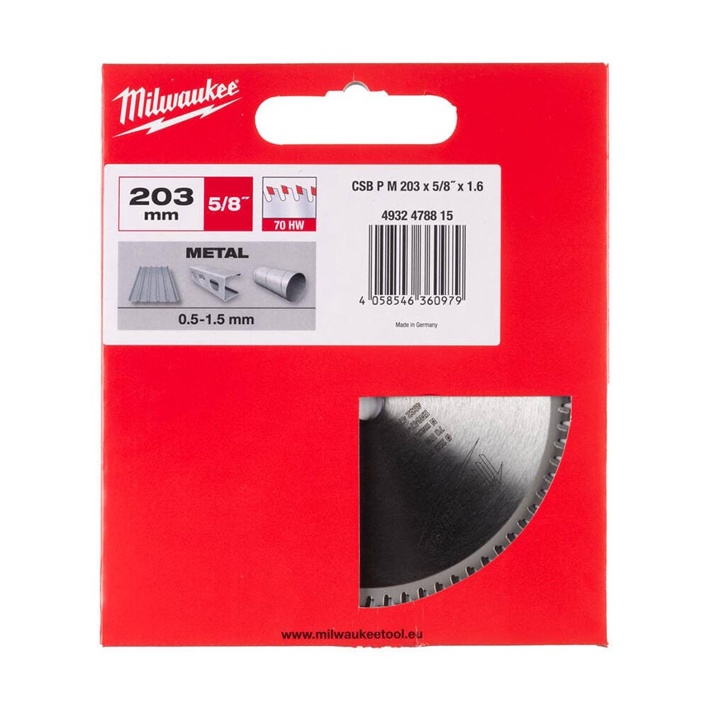 Milwaukee 203x15.87mm 70 Diş Metal Kesme Testere