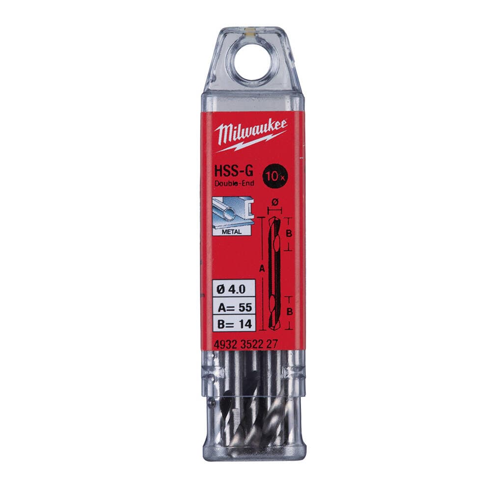 Milwaukee 4.0 mm HSS Çift Taraflı Metal Matkap Ucu - 10'lu