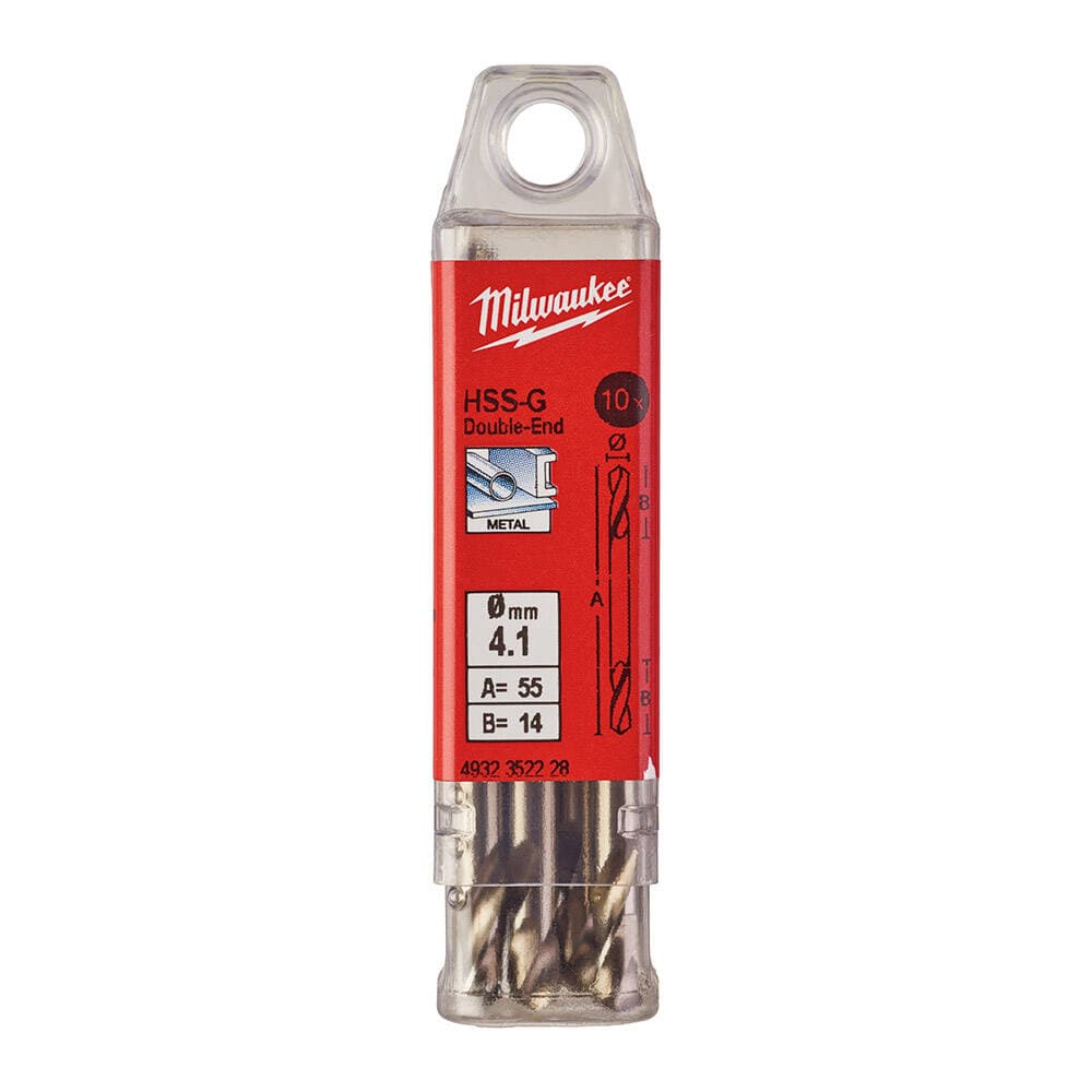 Milwaukee 4.1 mm HSS Çift Taraflı Metal Matkap Ucu - 10'lu