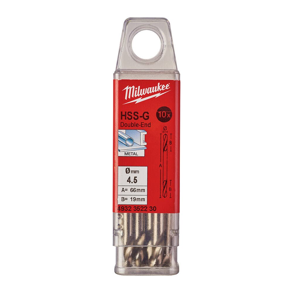 Milwaukee 4.5 mm HSS Çift Taraflı Metal Matkap Ucu - 10'lu
