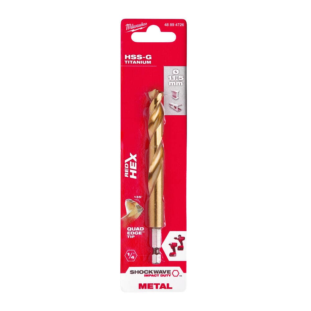 Milwaukee 11.5x126 mm HSS-G Hex Girişli Metal Matkap Ucu