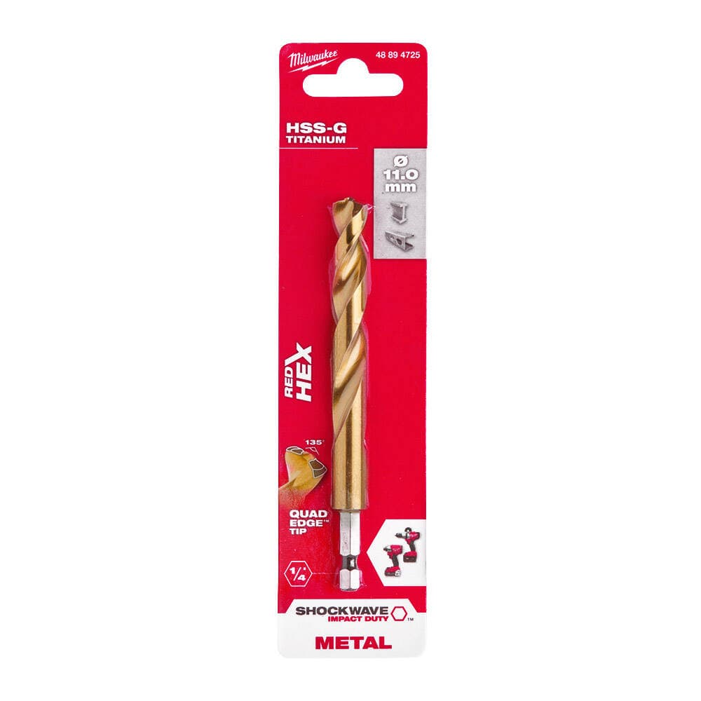 Milwaukee 11x125 mm HSS-G Hex Girişli Metal Matkap Ucu
