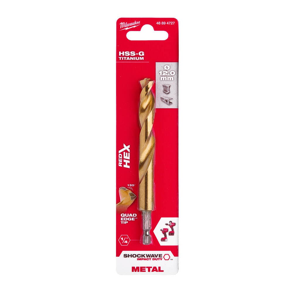 Milwaukee 12x127 mm HSS-G Hex Girişli Metal Matkap Ucu