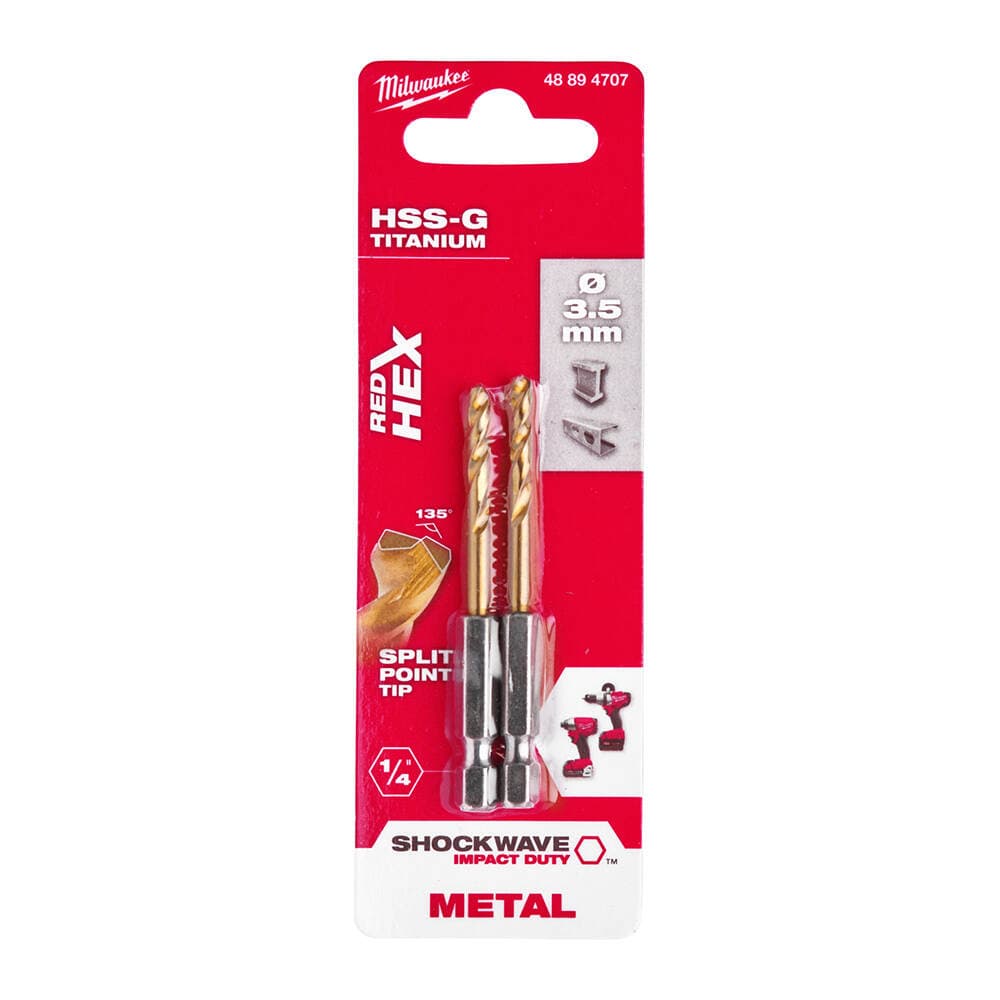 Milwaukee 3.5x69 mm HSS-G Hex Girişli Metal Matkap Ucu (48894707)