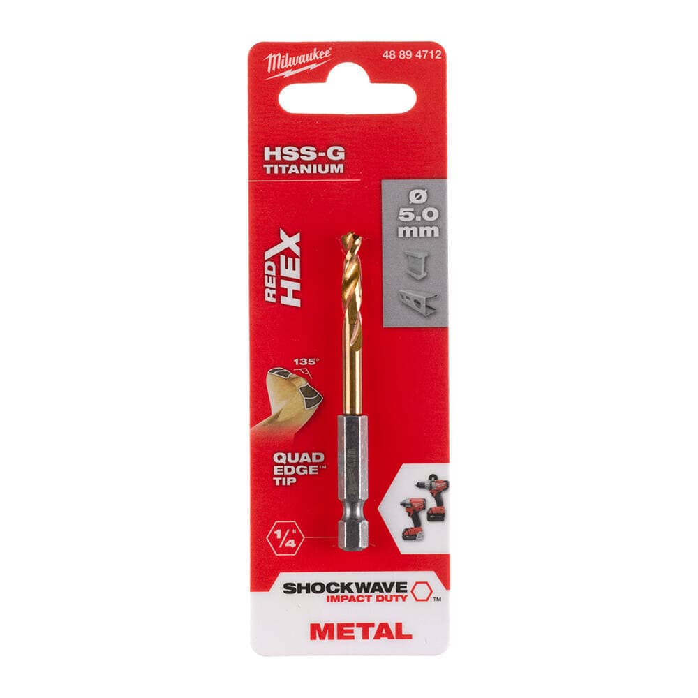 Milwaukee 5x93 mm HSS-G Hex Girişli Metal Matkap Ucu