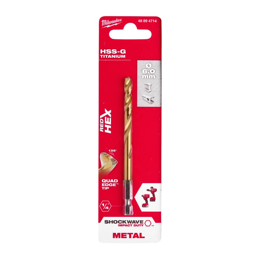Milwaukee 6x105 mm HSS-G Hex Girişli Metal Matkap Ucu