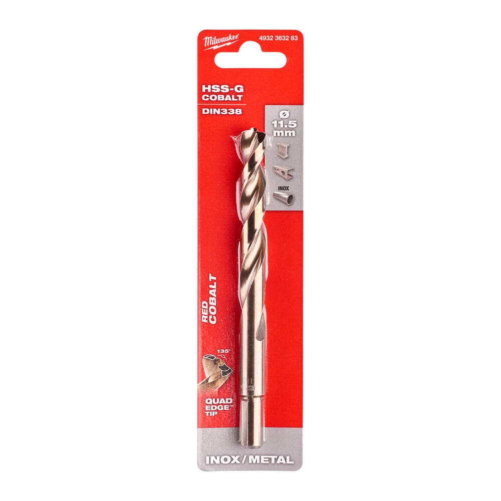 Milwaukee 11.5x142 mm Altın Serisi HSS-G Co Metal Matkap Ucu