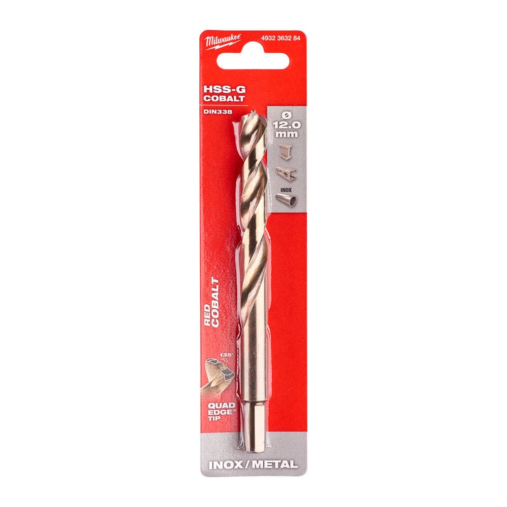 Milwaukee 12.0x151 mm Altın Serisi HSS-G Co Metal Matkap Ucu