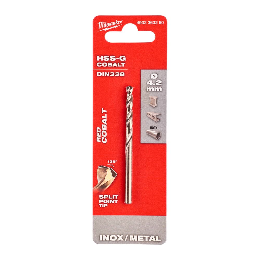 Milwaukee 4.2x75 mm Altın Serisi HSS-G Co Metal Matkap Ucu