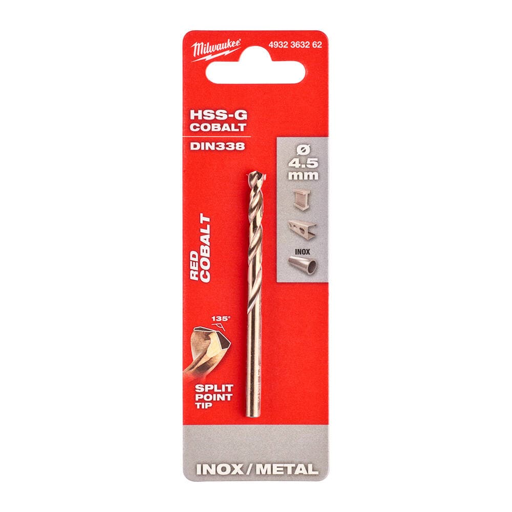 Milwaukee 4.5x80 mm Altın Serisi HSS-G Co Metal Matkap Ucu